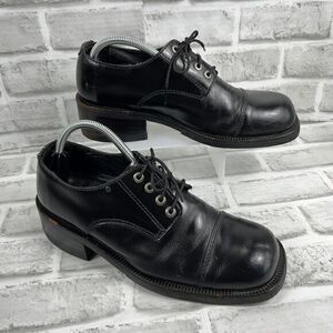 Kickers VINTAGE 90’s Men's Size 9 Black Leather Lace Up Cap Toe Oxford
